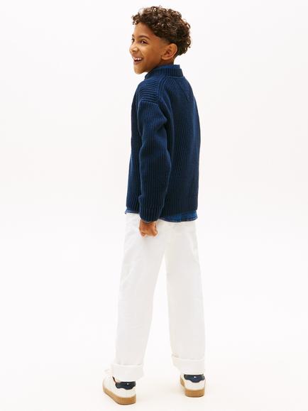Tommy Hilfiger Kids' Heritage Flag Jumper, Dark Night Navy - view 2, Dark Night Navy
