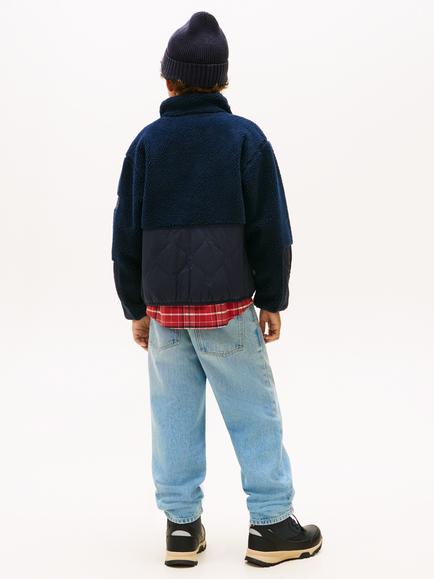 Tommy Hilfiger Kids' Relaxed Teddy Bomber Jacket, Dark Night Navy - view 2, Dark Night Navy