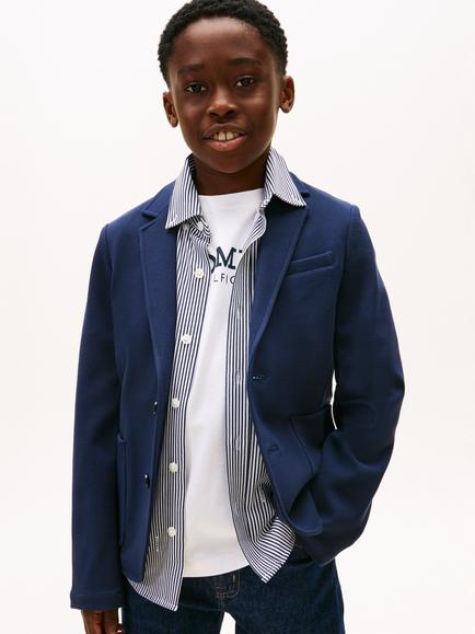 Tommy Hilfiger Kids' Single Breasted Blazer, Dark Night Navy, Dark Night Navy