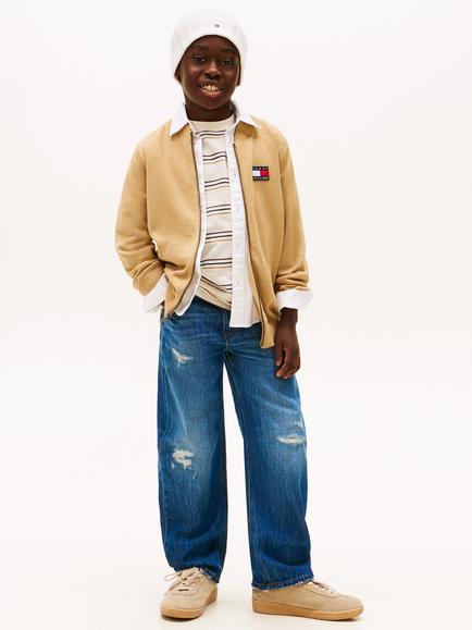 Tommy Hilfiger Kids' Baggy Destructed Jeans, Dark Blue - view 2, Dark Blue