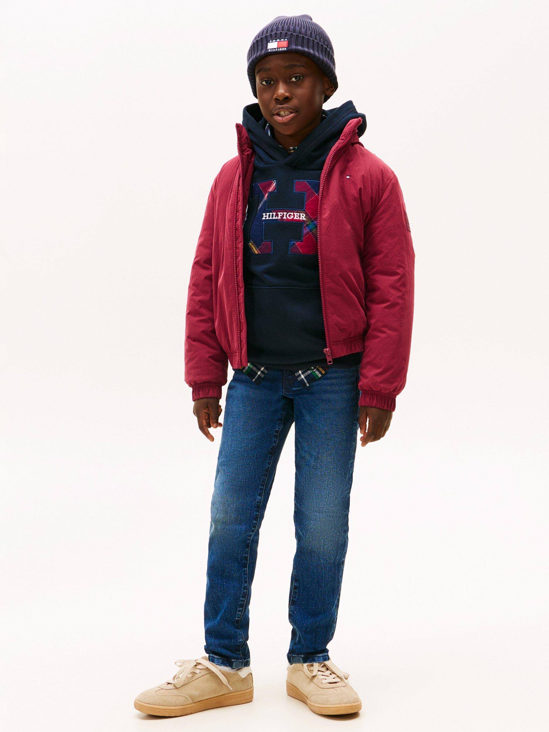 Product image 2 of 5, which shows Tommy Hilfiger Kids' Straight Denim Jeans, Blue, 3 years