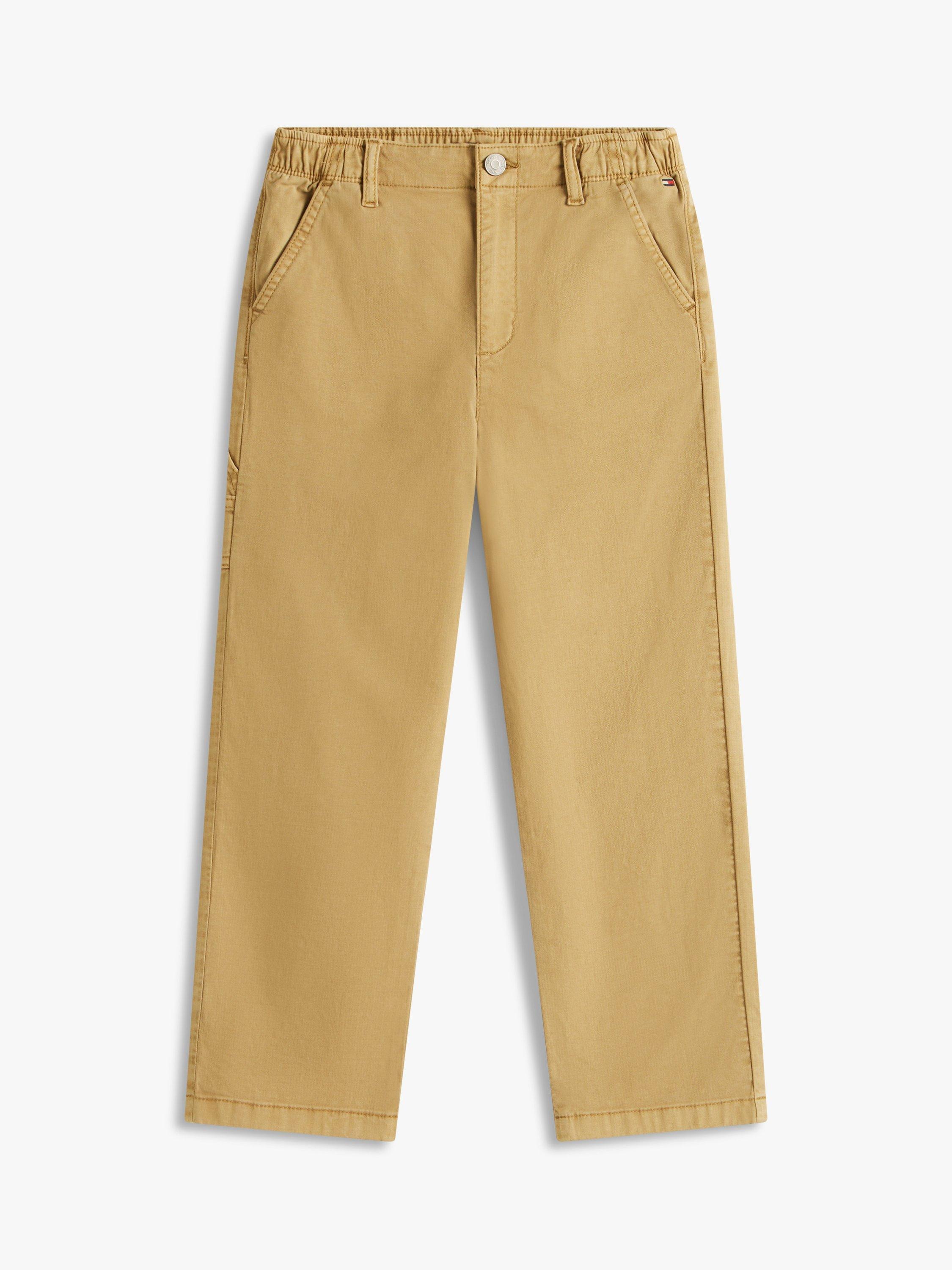 Product image 5 of 5, which shows Tommy Hilfiger Kids' Herringbone Weave Trousers, Dark Dune, 3 years