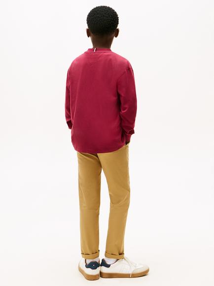 Tommy Hilfiger Kids' Logo Long Sleeve T-Shirt - view 2, Rich Cherry