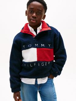 Tommy Hilfiger Kids' Heritage Flag Fleece, Dark Night Navy, Dark Night Navy