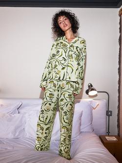 Ro&Zo Floral Pyjama Set - view 2, Green/Multi