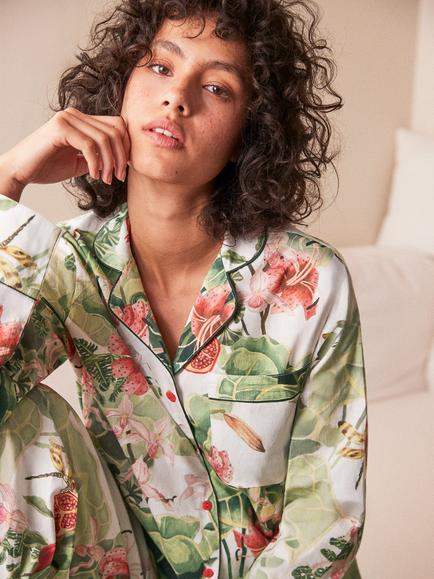 Ro&Zo Petite Floral Pyjama Set - view 2, Green