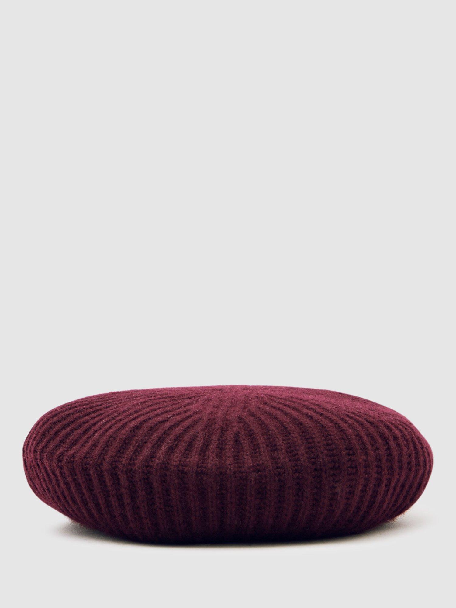 Reiss Kids' Beatrice Wool Blend Beret, Berry