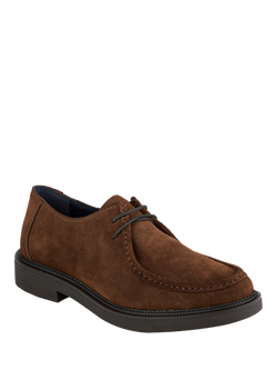 Jones Bootmaker Karson Suede Lace-Up Shoes, Brown - view 2, Brown