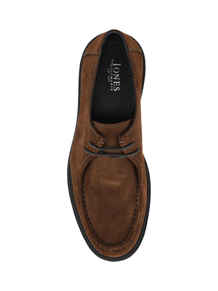 Product image 4 of 5, which shows Jones Bootmaker Karson Suede Lace-Up Shoes, Brown, 7