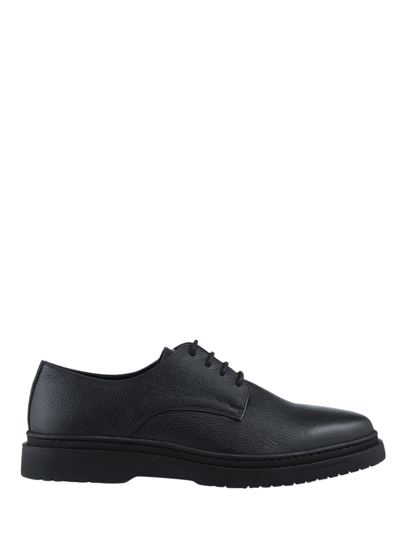 Product image 1 of 5, which shows Jones Bootmaker Jameson Leather Lace-Up Shoes, Black Grain, 6