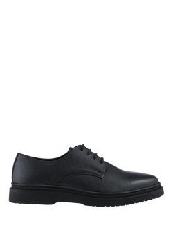 Jones Bootmaker Jameson Leather Lace-Up Shoes, Black Grain