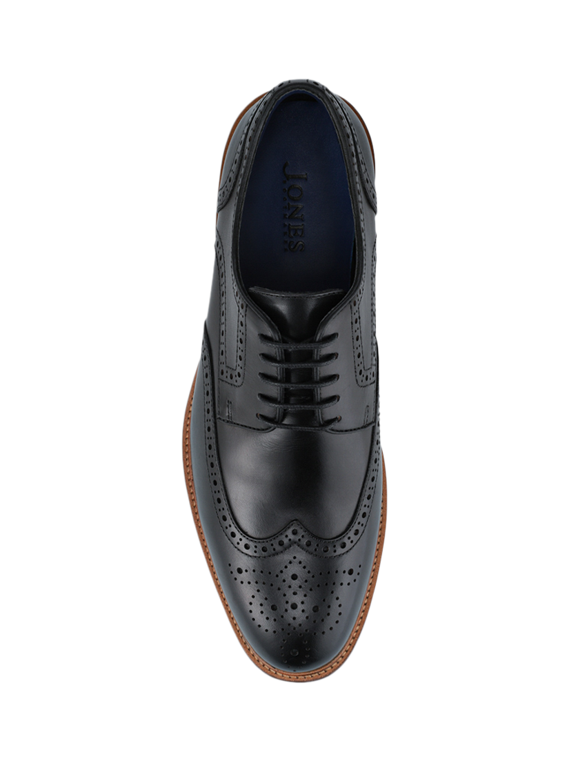 Product image 4 of 5, which shows Jones Bootmaker Maisen Leather Brogues, Black, 6