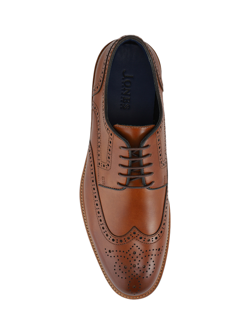 Product image 4 of 5, which shows Jones Bootmaker Maisen Leather Brogues, Tan, 6