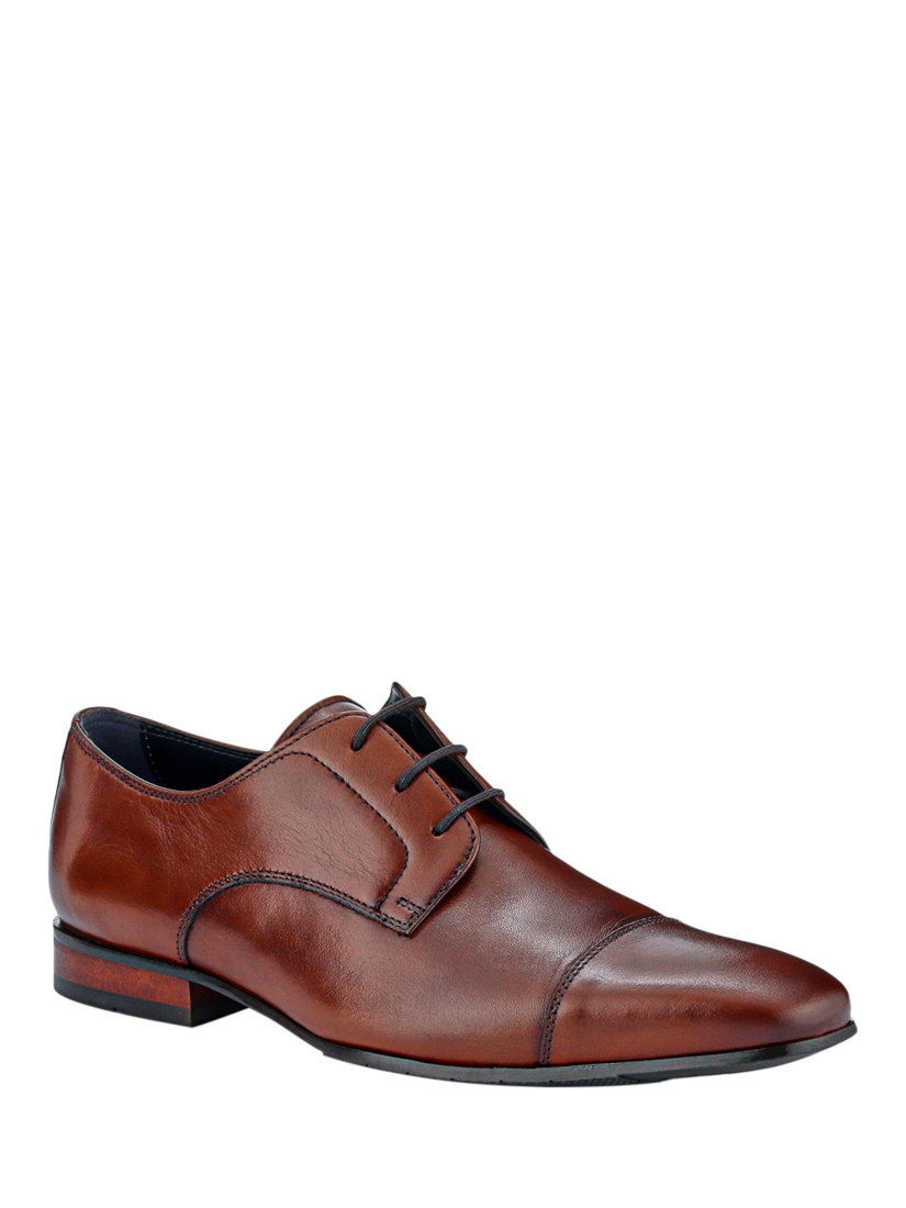 Product image 2 of 5, which shows Jones Bootmaker Milligan Leather Derby Shoes, Chestnut, 5