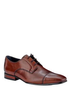 Jones Bootmaker Milligan Leather Derby Shoes - view 2, Chestnut