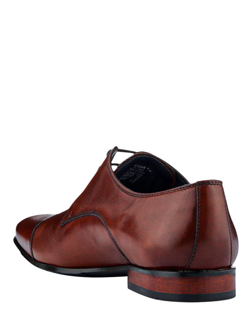 Product image 3 of 5, which shows Jones Bootmaker Milligan Leather Derby Shoes, Chestnut, 5