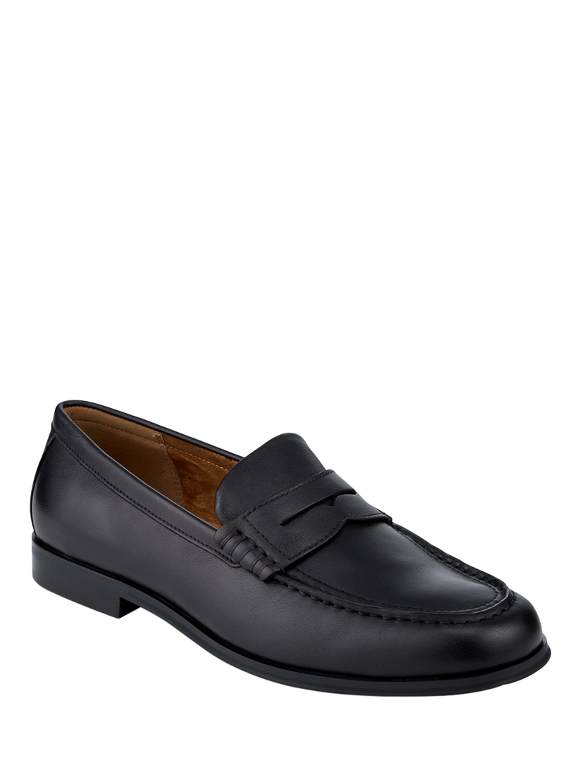 Product image 2 of 5, which shows Jones Bootmaker Quadir Leather Loafers, Black, 6