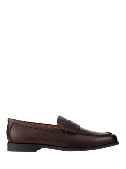 Jones Bootmaker Quadir Leather Loafers, Dark Brown