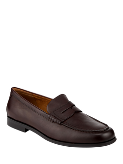 Jones Bootmaker Quadir Leather Loafers - view 2, Dark Brown