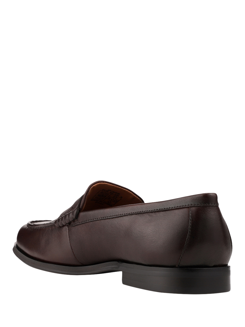 Product image 3 of 5, which shows Jones Bootmaker Quadir Leather Loafers, Dark Brown, 6