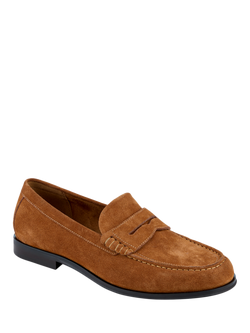 Jones Bootmaker Quadir Suede Loafers - view 2, Tan