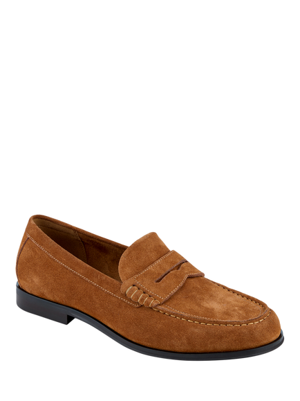 Jones Bootmaker Quadir Suede Loafers - view 2, Tan