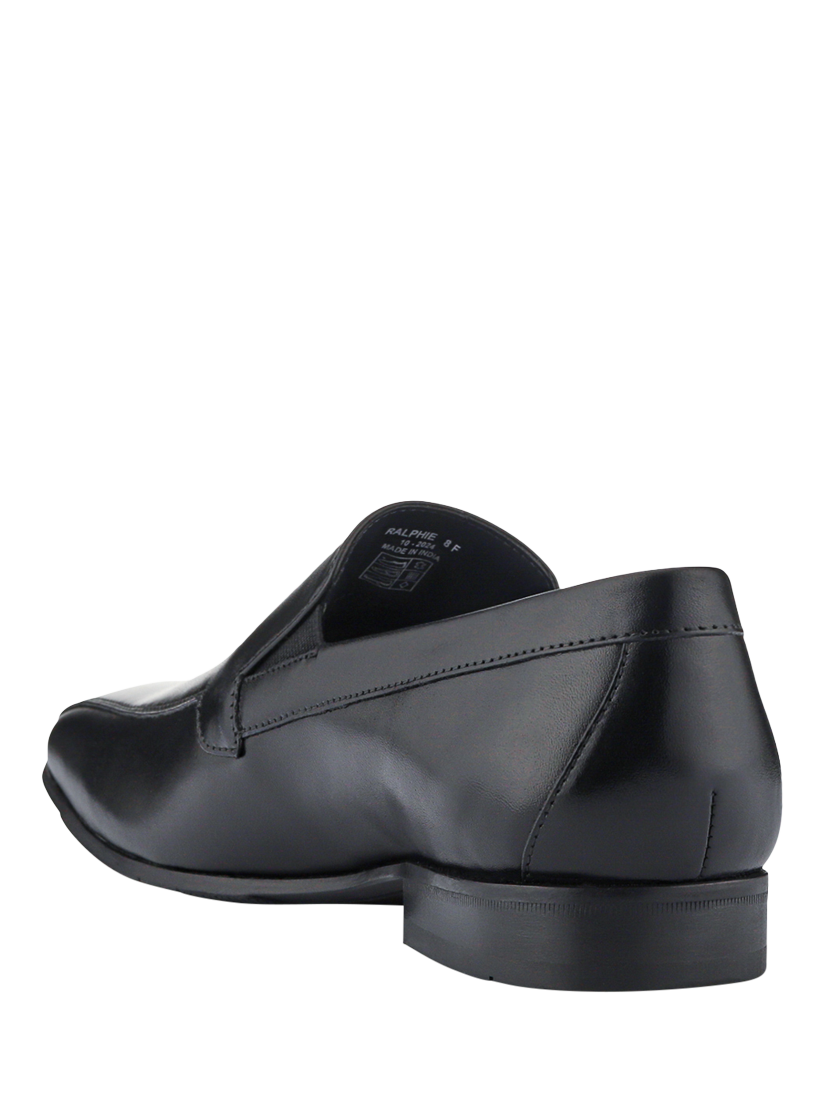 Product image 3 of 5, which shows Jones Bootmaker Ralphie Leather Slip-On Shoes, Black, 5