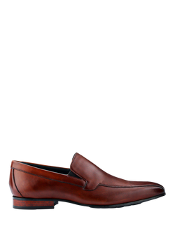 Jones Bootmaker Ralphie Leather Slip-On Shoes, Chestnut
