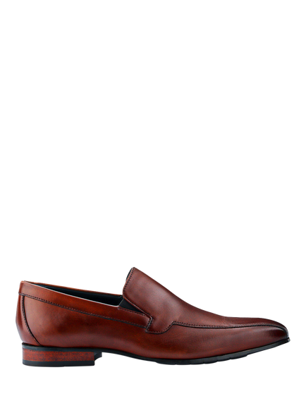 Jones Bootmaker Ralphie Leather Slip-On Shoes, Chestnut