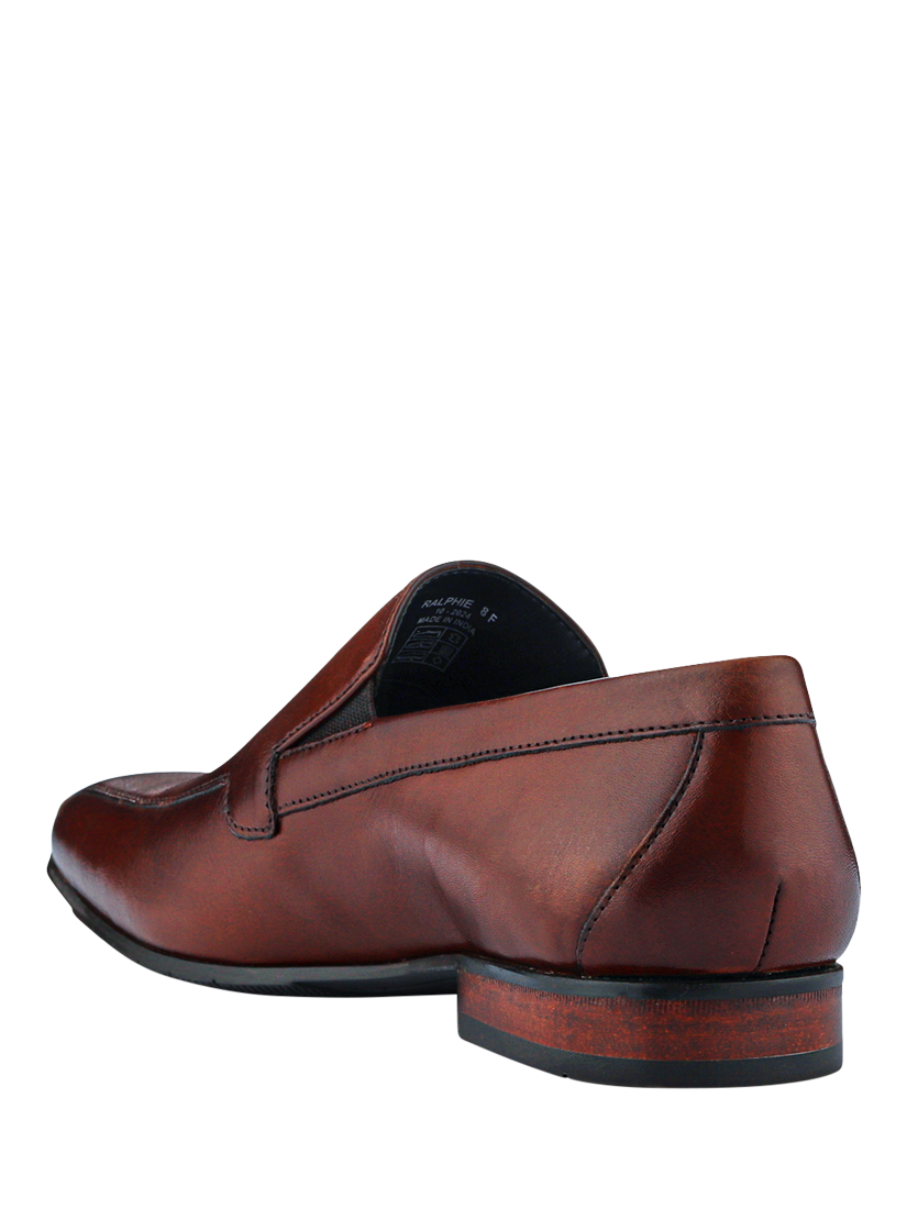 Product image 3 of 5, which shows Jones Bootmaker Ralphie Leather Slip-On Shoes, Chestnut, 5