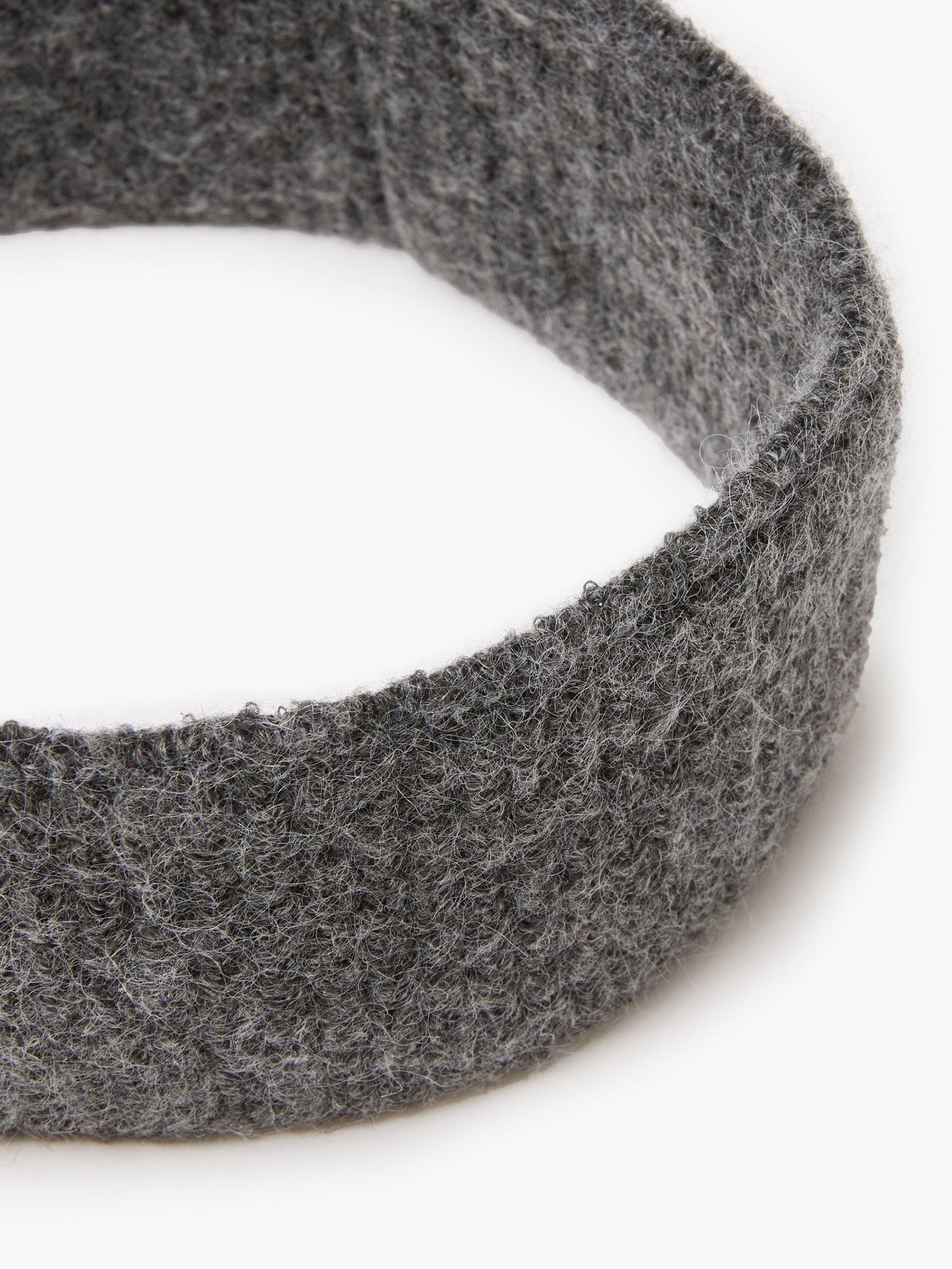 Product image 2 of 3, which shows French Connection Kezia Knitted Headband, Charcoal Grey, One Size