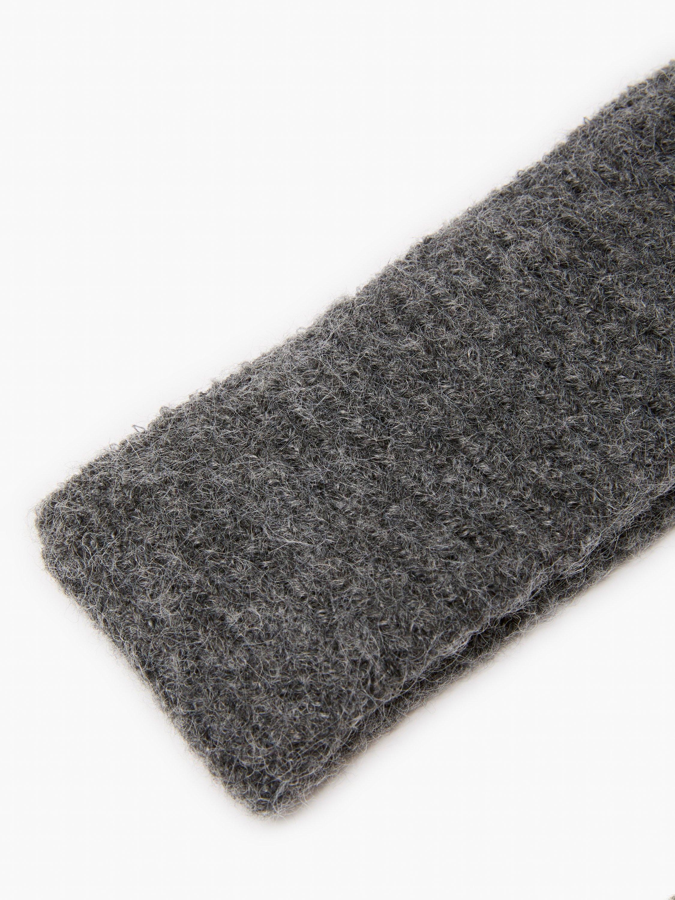 Product image 3 of 3, which shows French Connection Kezia Knitted Headband, Charcoal Grey, One Size