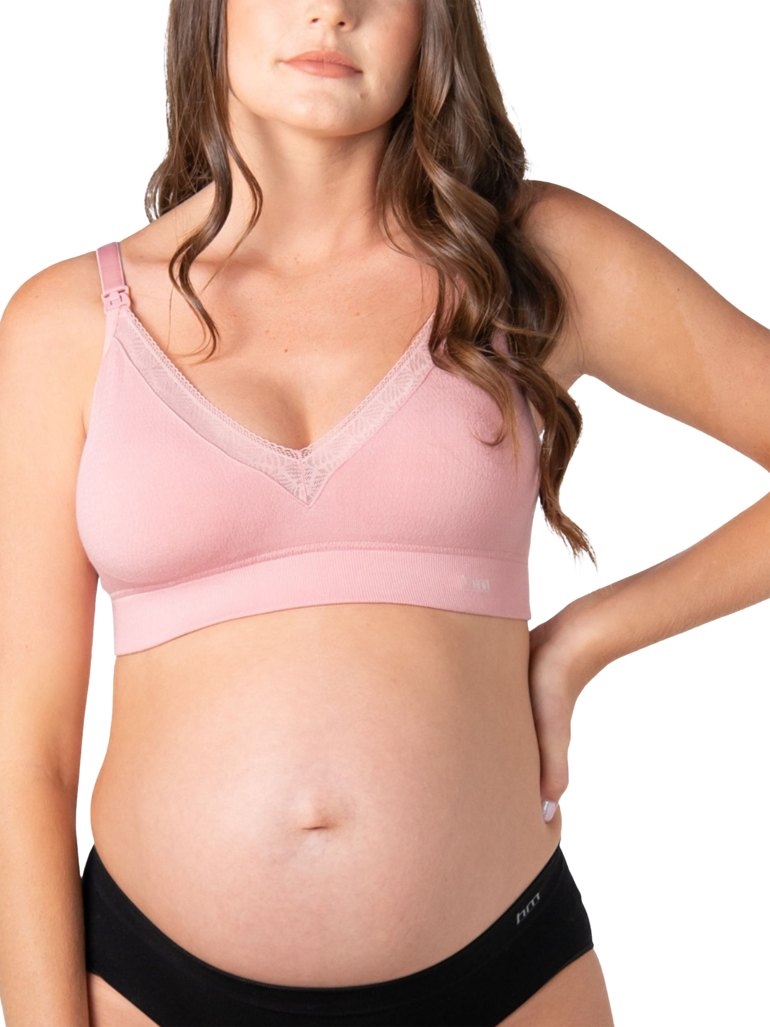 Product image 1 of 5, which shows Hotmilk Caress FlexFit Regular Nursing Bra, Petal, S