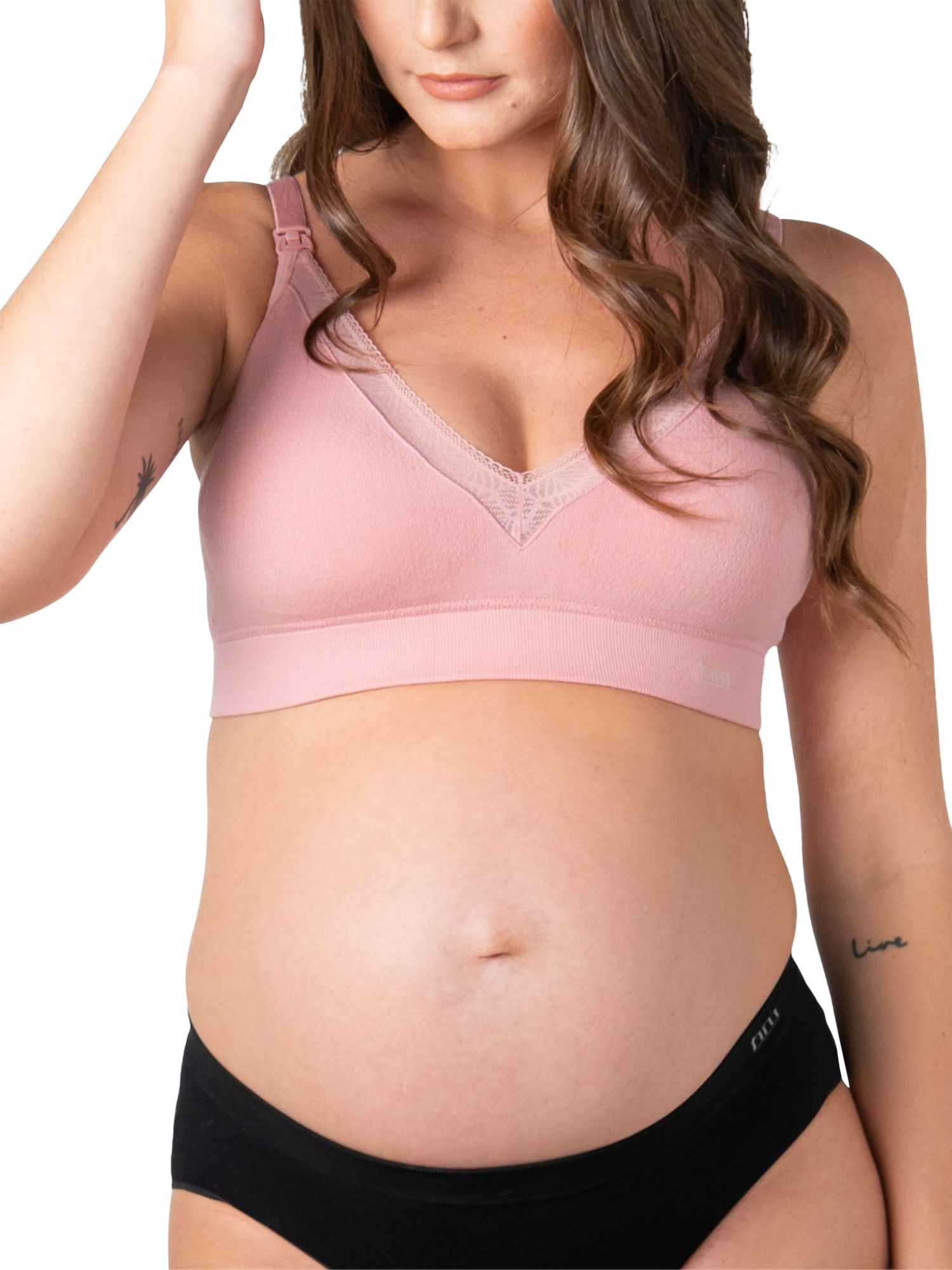 Product image 2 of 5, which shows Hotmilk Caress FlexFit Regular Nursing Bra, Petal, S