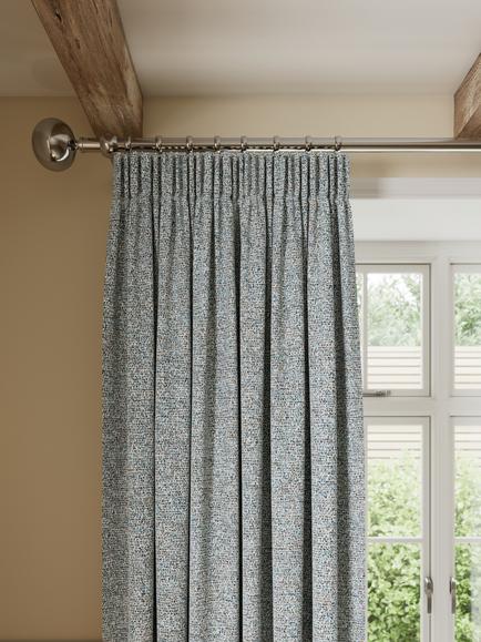 John Lewis Twisted Weave Pair Lined Pencil Pleat Curtains, Multi, Multi