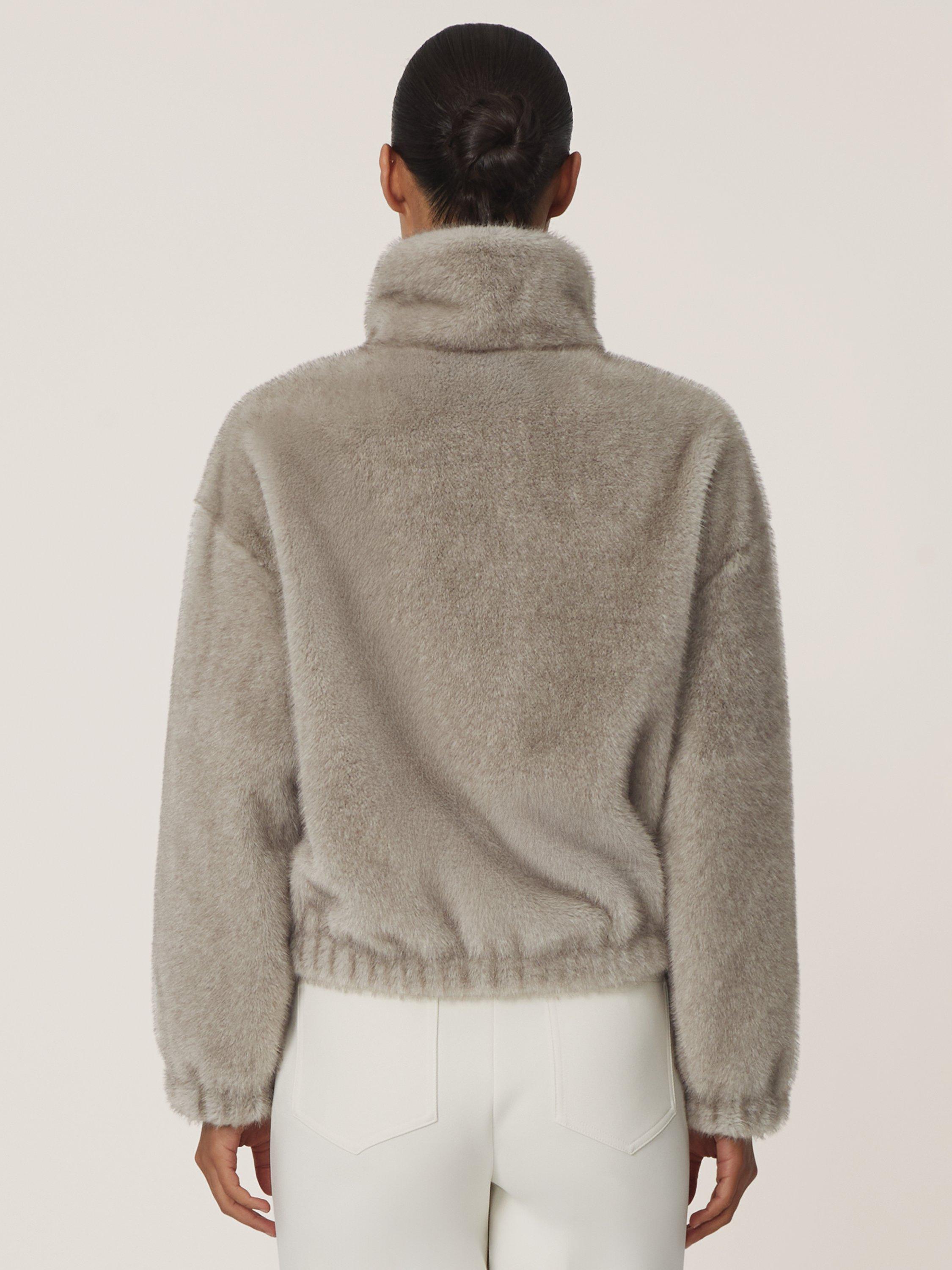 Product image 2 of 5, which shows Reiss Andee Fleece Jacket, Grey, S