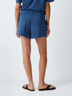 John Lewis Palm Jacquard Shorts - view 2, Blue