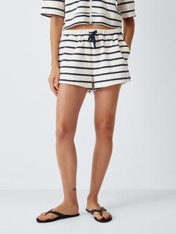 John Lewis Towelling Shorts, Stripe, Stripe