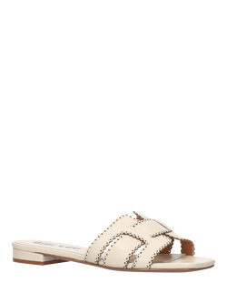 Bibi Lou Holly Leather Slider Sandals, Cream - view 2, Cream