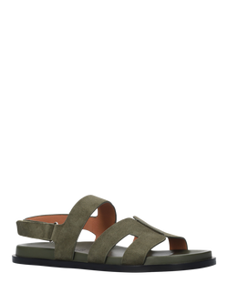 Bibi Lou Mindy Suede Sandals, Khaki - view 2, Khaki