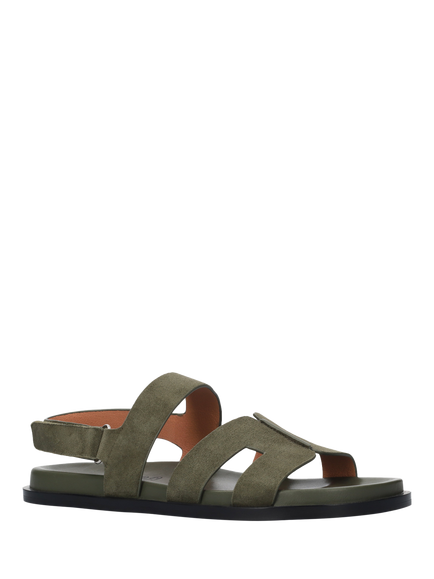 Bibi Lou Mindy Suede Sandals, Khaki - view 2, Khaki