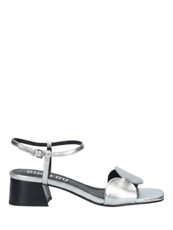 Bibi Lou Onami Strappy Leather Heel Sandals, Silver, Silver