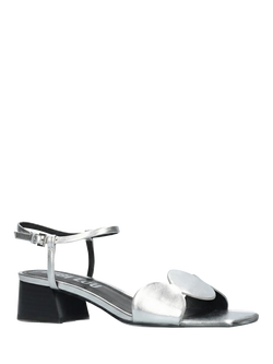 Bibi Lou Onami Strappy Leather Heel Sandals, Silver - view 2, Silver