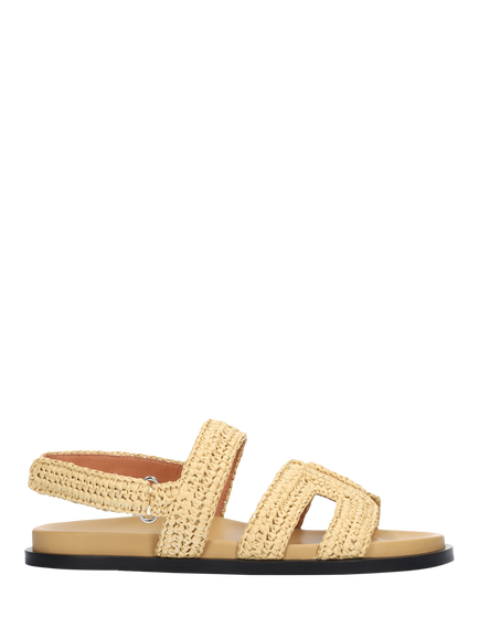 Bibi Lou Mindy Raffia Strappy Sandals, Raffia, Raffia