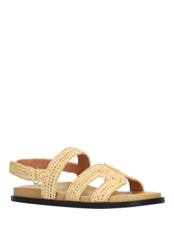Bibi Lou Mindy Raffia Strappy Sandals, Raffia - view 2, Raffia