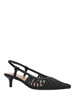Bibi Lou Slingback Kitten Heel Court Shoes, Black - view 2, Black