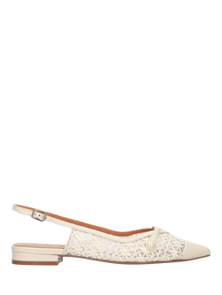 Bibi Lou Xaia Embroidered Slingback Court Shoes, White, White