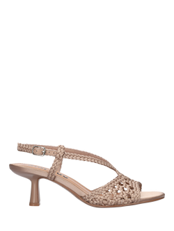 Bibi Lou Kou Rope Strap Leather Heel Sandals, Beige, Beige