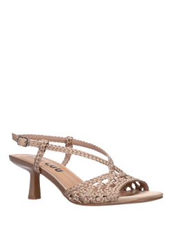 Bibi Lou Kou Rope Strap Leather Heel Sandals, Beige - view 2, Beige