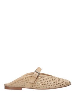 Bibi Lou Maia Cutwork Suede Mules, Beige, Beige